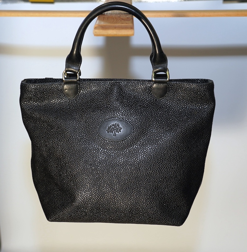 A Mulberry black leather handbag